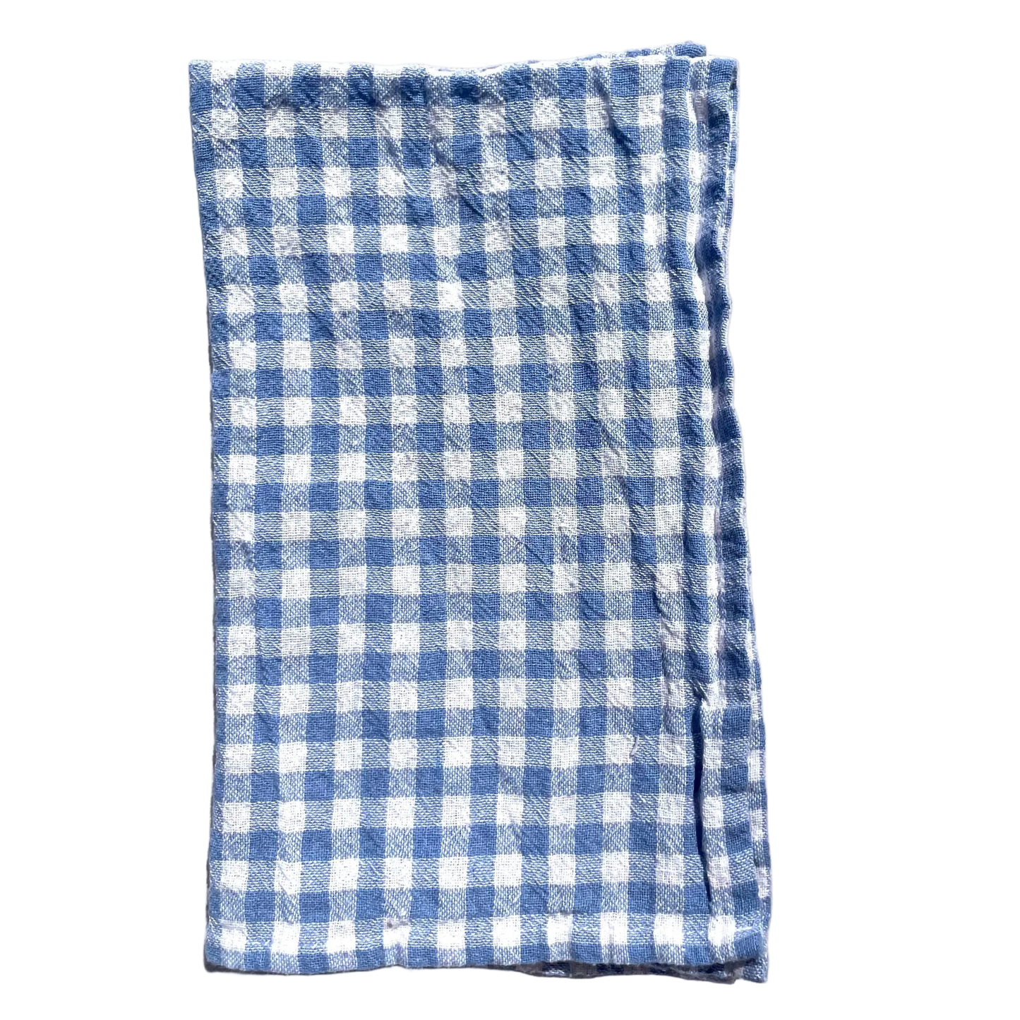 Organic Cotton Gingham Kitchen Towel - Sea Blue