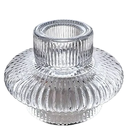 Taper + Tea Light Holder - Clear