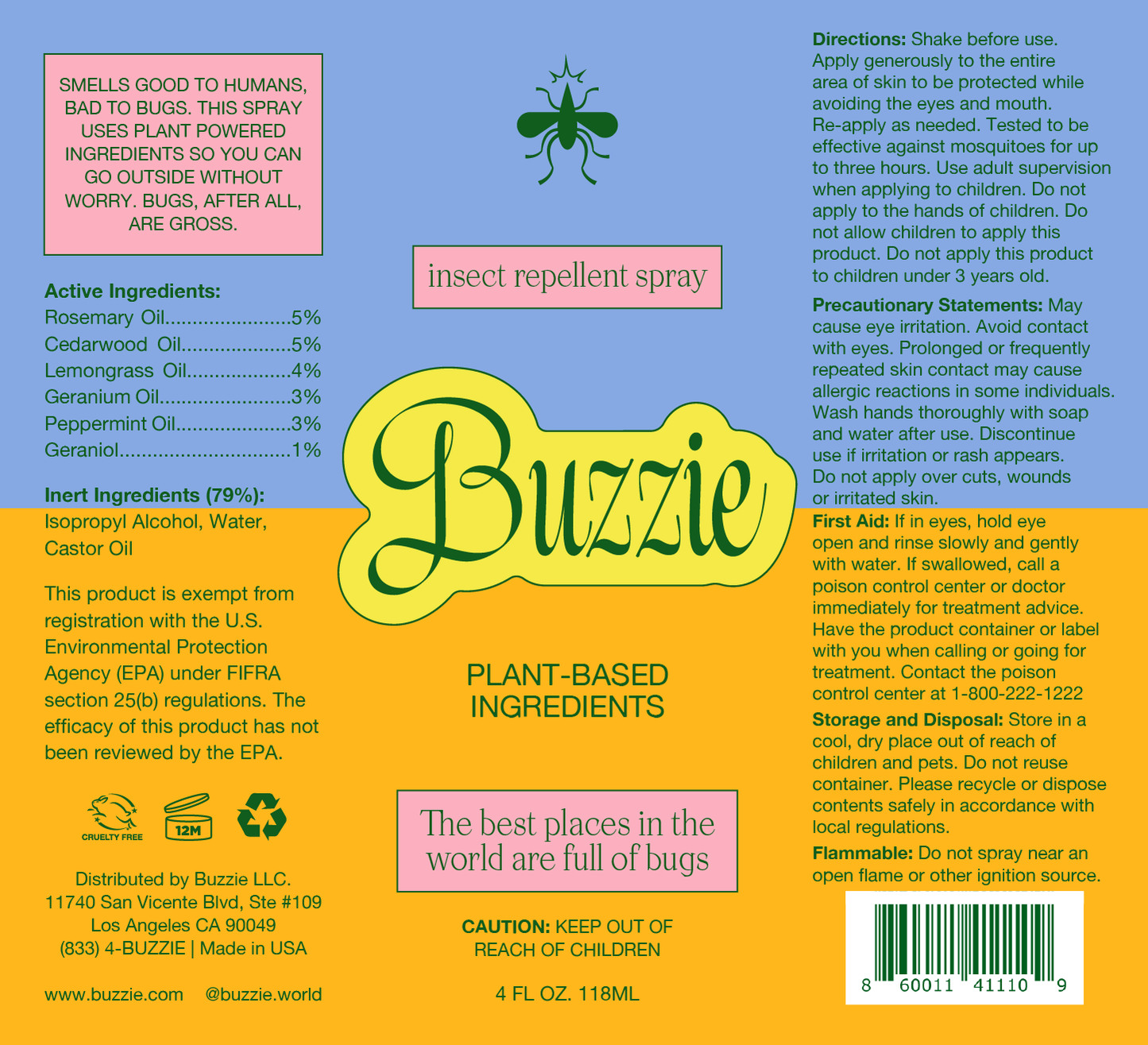 All Natural Insect Repellent Spray