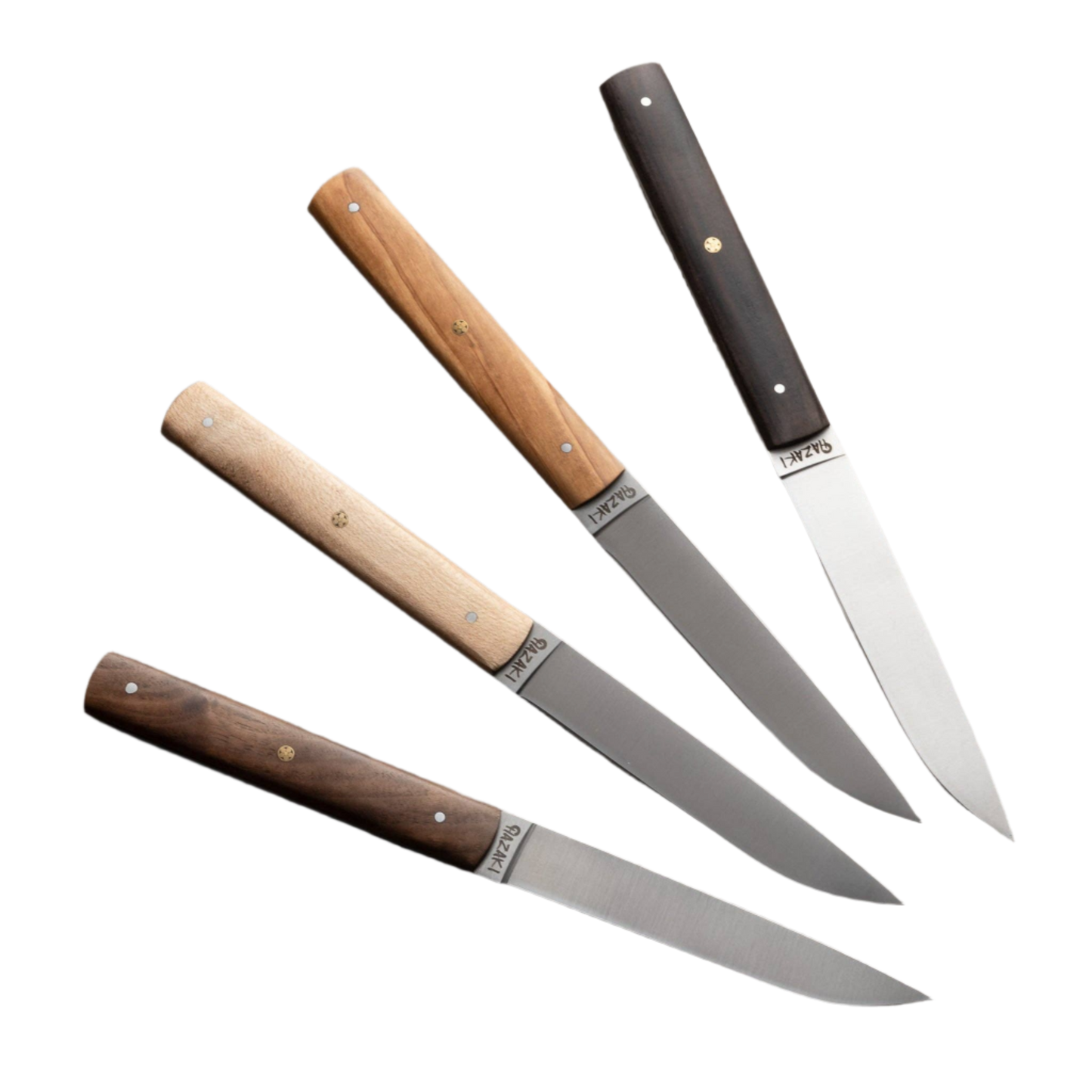 Mixed Wood Japanese Steak Knife Set