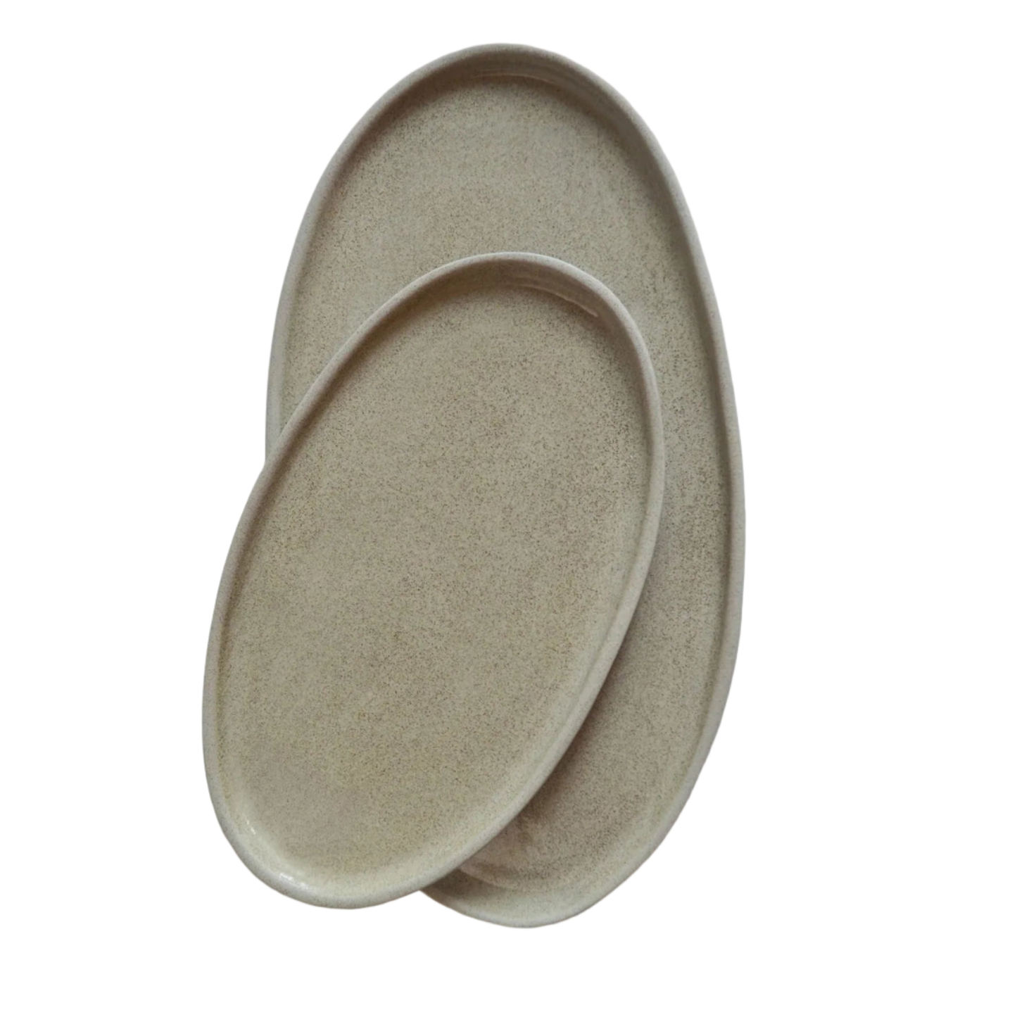 Handmade Stoneware Oval Serving Platter