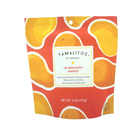 Tamalitoz lip smacking mango candy package on a white background
