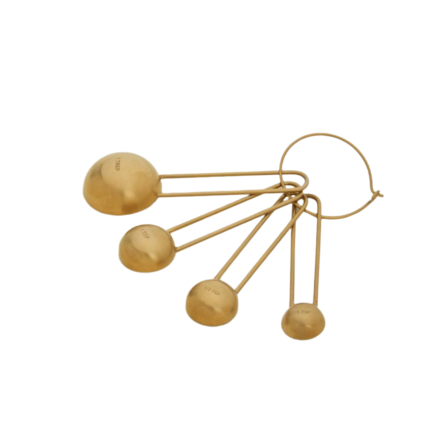 Simple Measuring Spoons - Brass