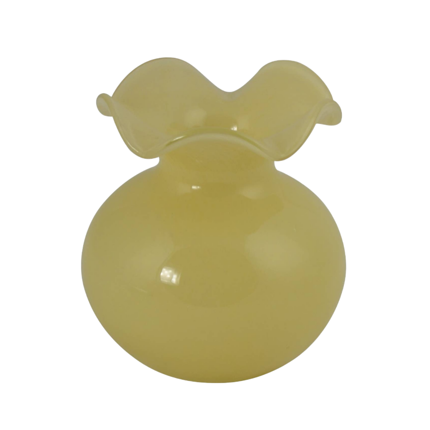 Handblown Butter Glass Vase