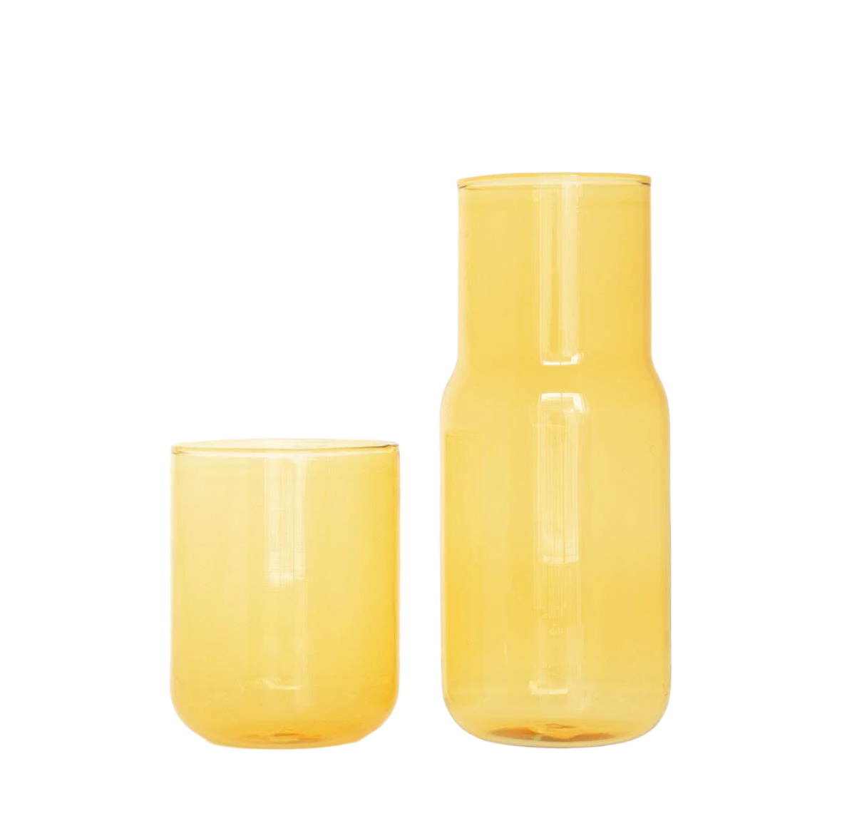 Tinted Glass Carafe - Lemon