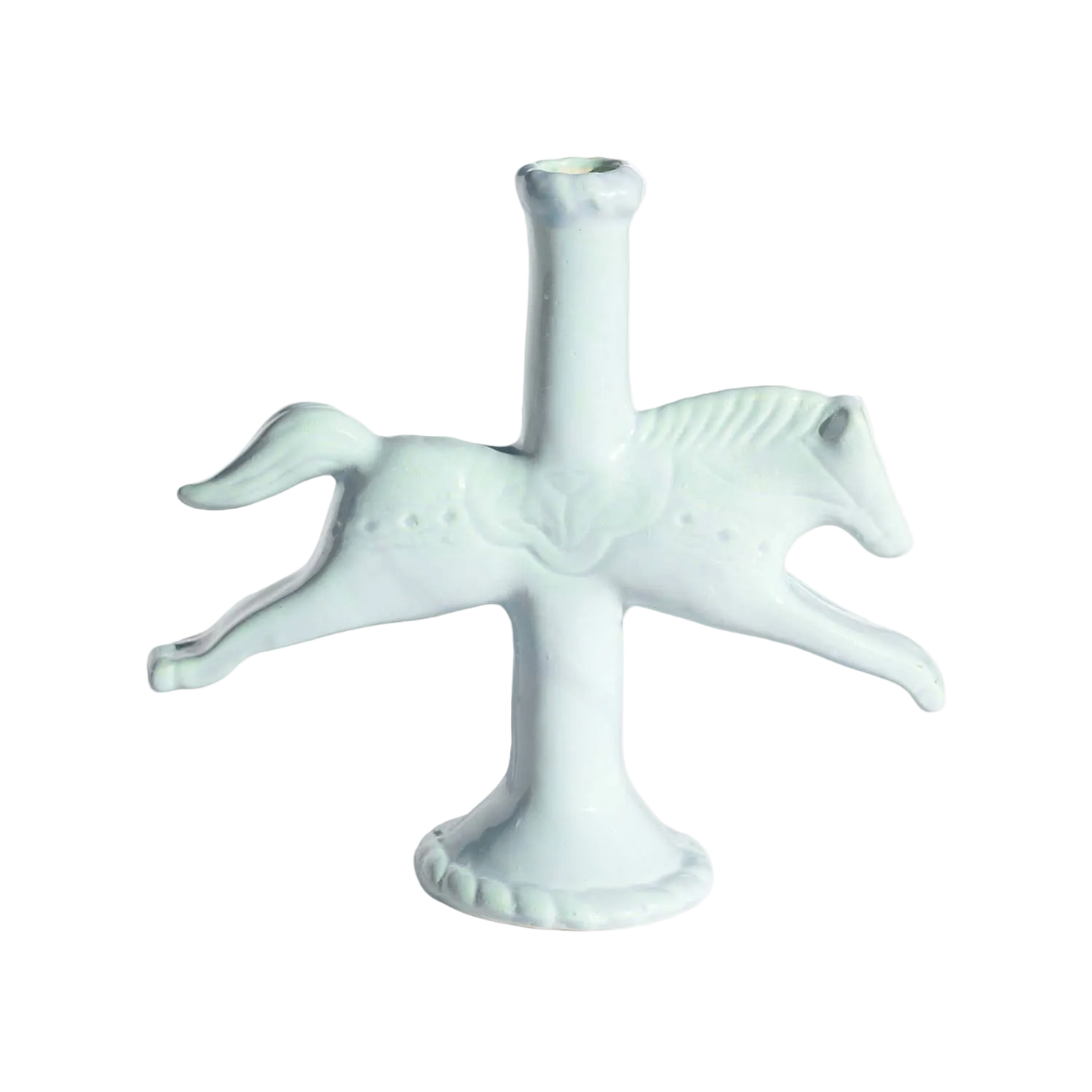 Dala Horse Candlestick Holder | Blue