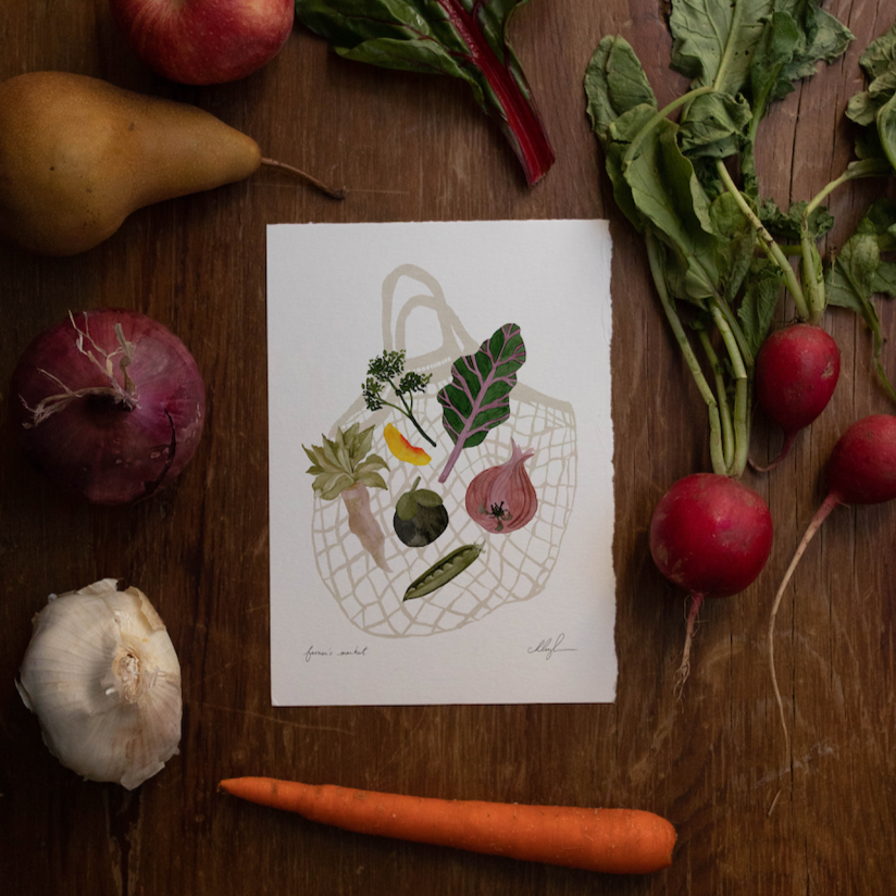 Farmer's Market Art Print