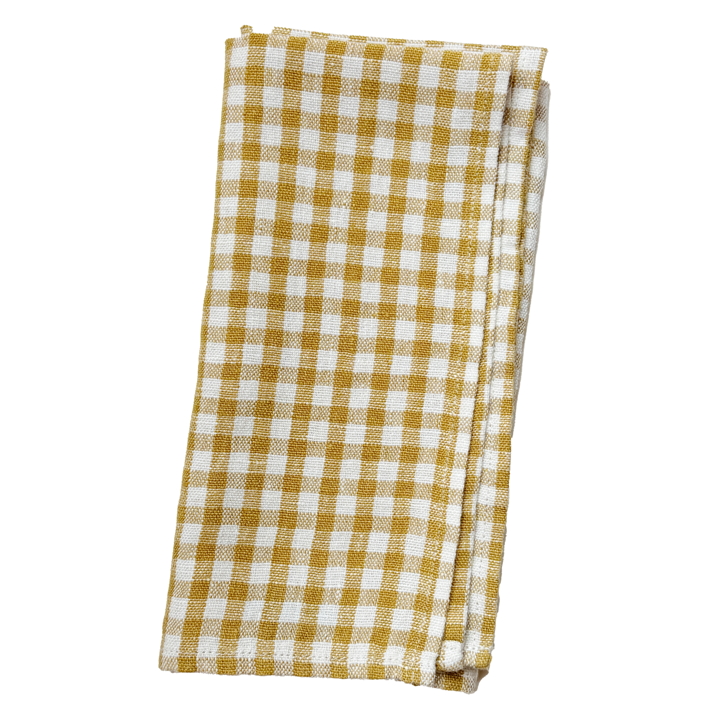 Linen Napkin - Mustard Check