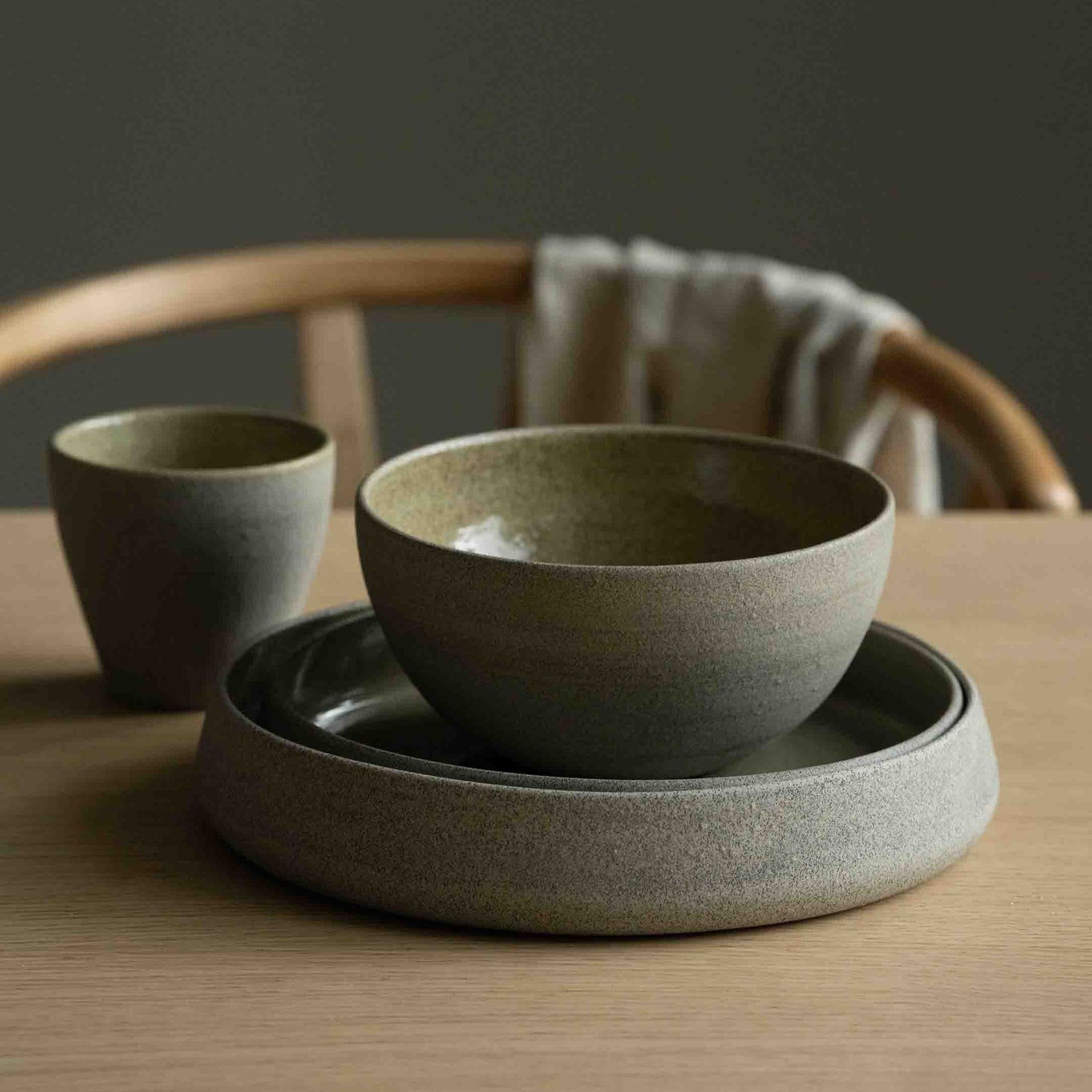 Stoneware Dinner Set - Concrete