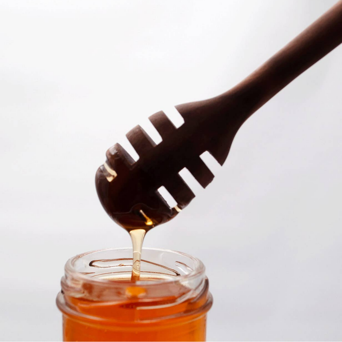 6" Walnut Wood Honey Dipper - Handmade Kitchen Utensil