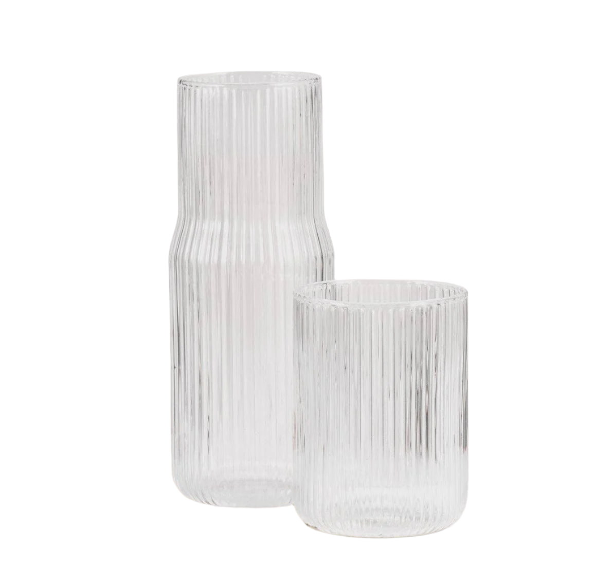 Ribbed Carafe - Clear