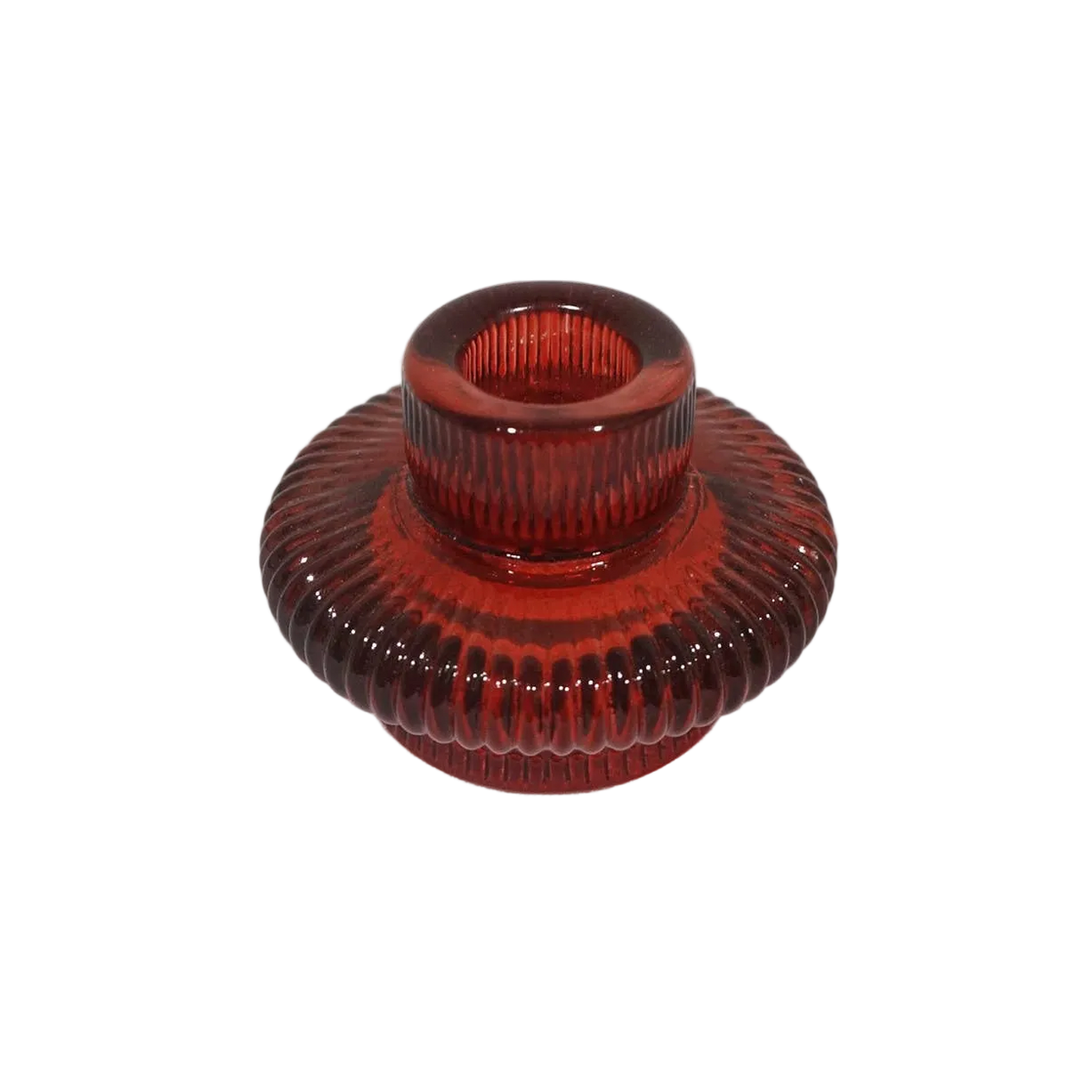 Taper + Tea Light Holder - Red