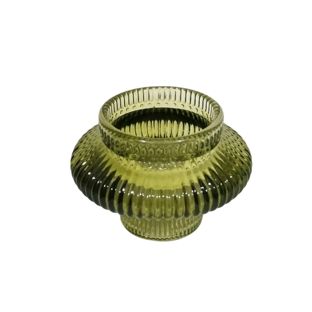Taper + Tea Light Holder - Green