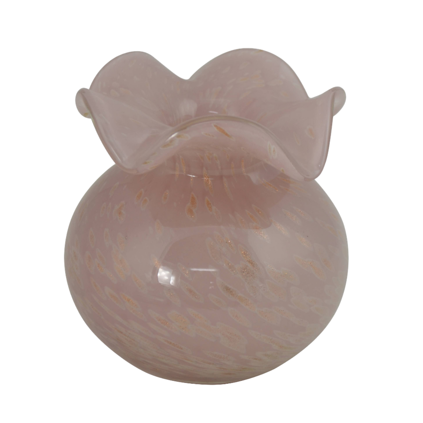 Handblown Pink Glass Vase