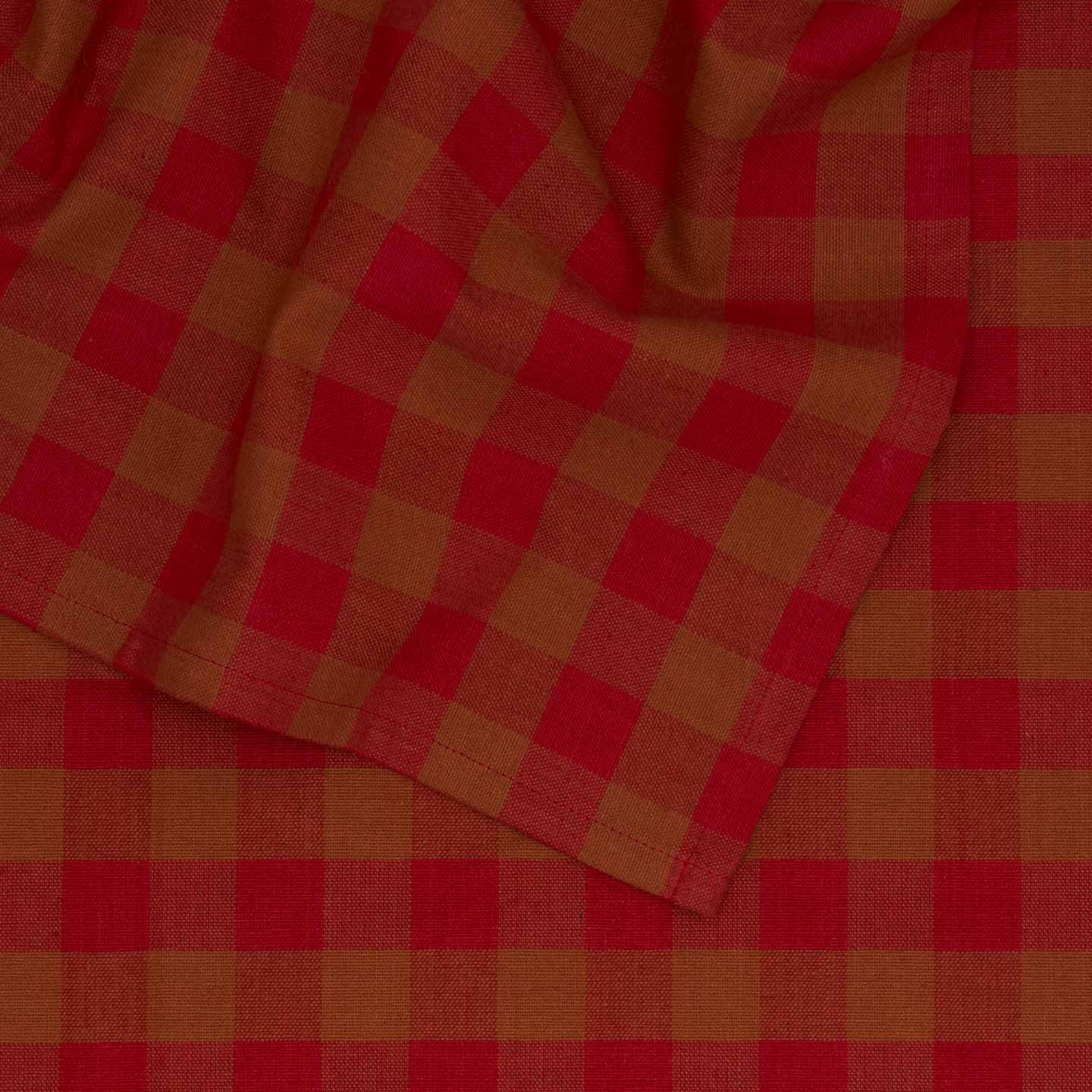 Gingham Tablecloth - Red + Terracotta