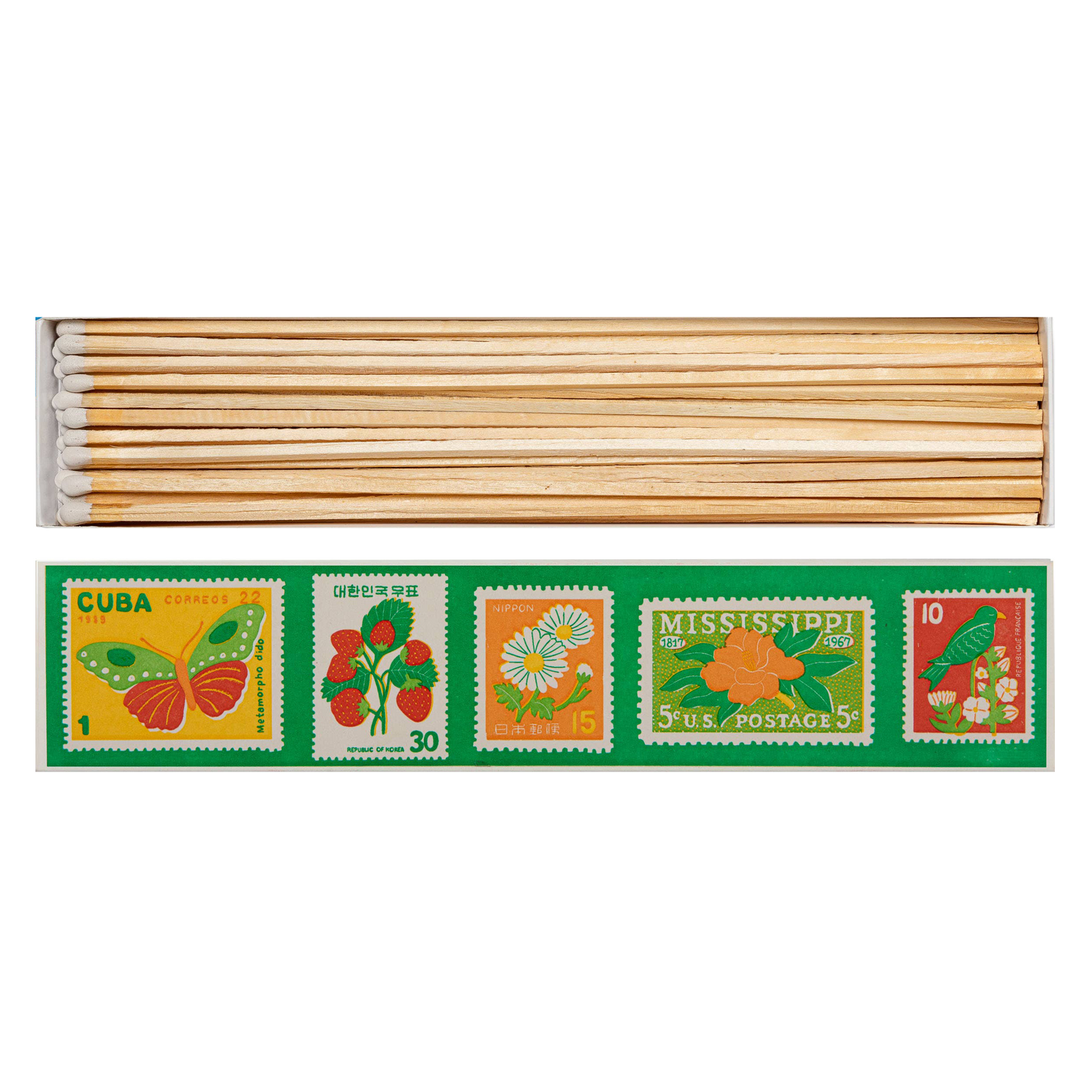 Long Safety Matches - Vintage Stamps