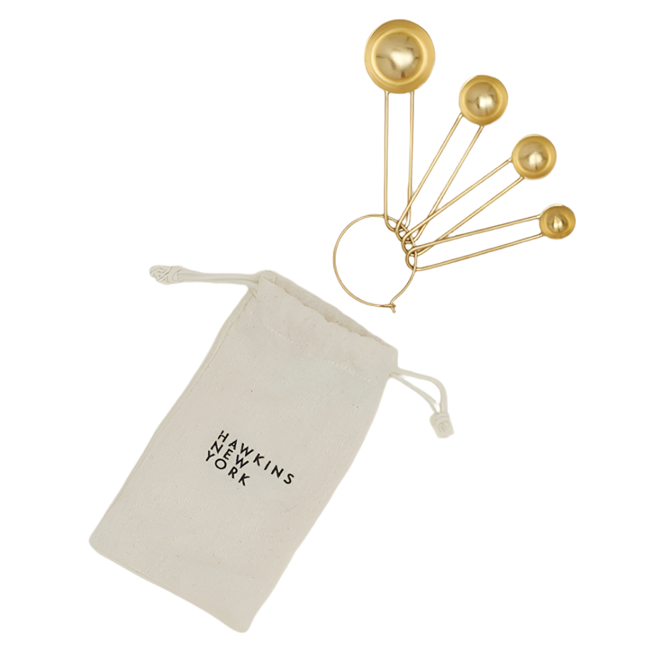 Simple Measuring Spoons - Brass