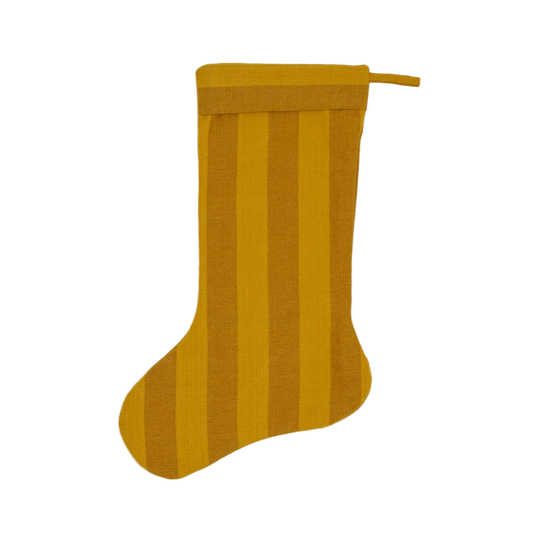 Mustard & Bronze Striped Stocking