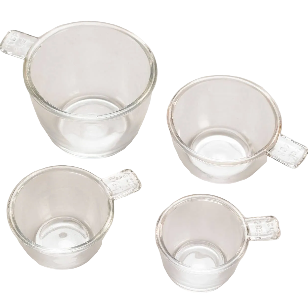 Clear Glass Measuring Cup Set
