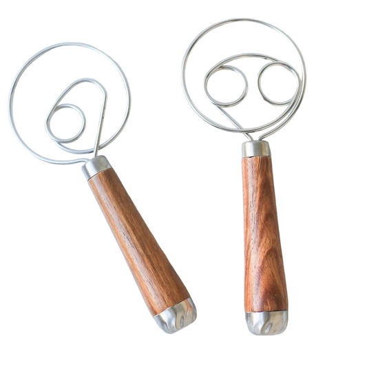 Rosewood Wooden Handle Dough Whisk