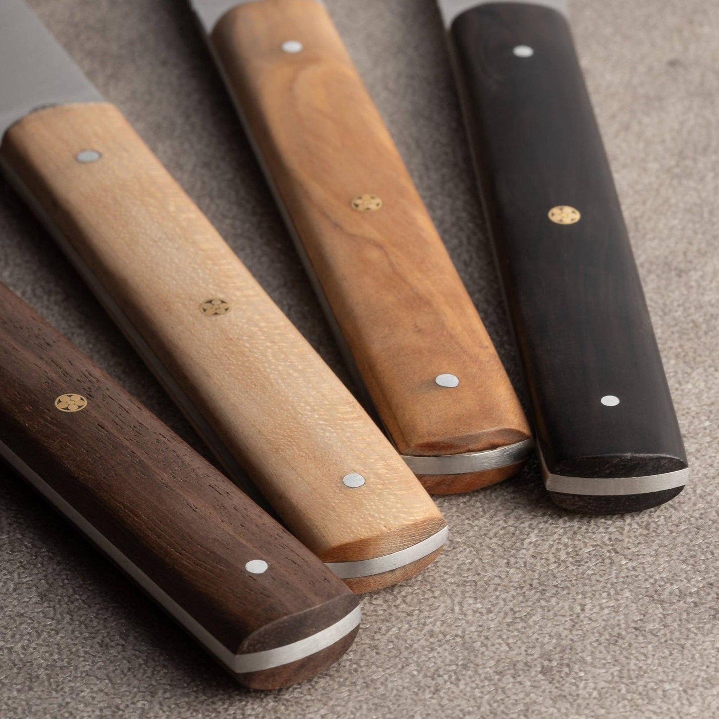 Mixed Wood Japanese Steak Knife Set