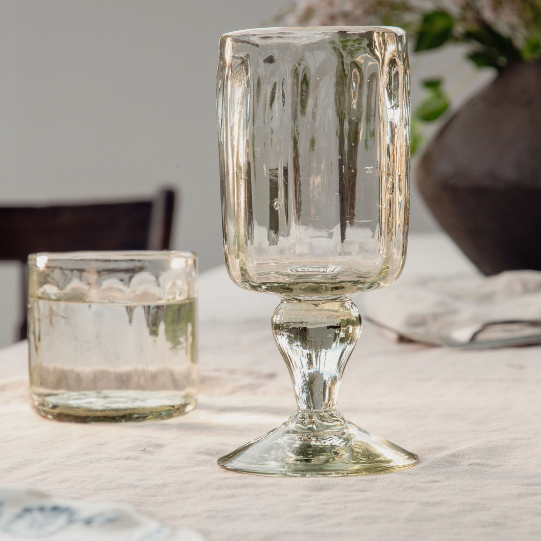 Handblown Fluted Glass