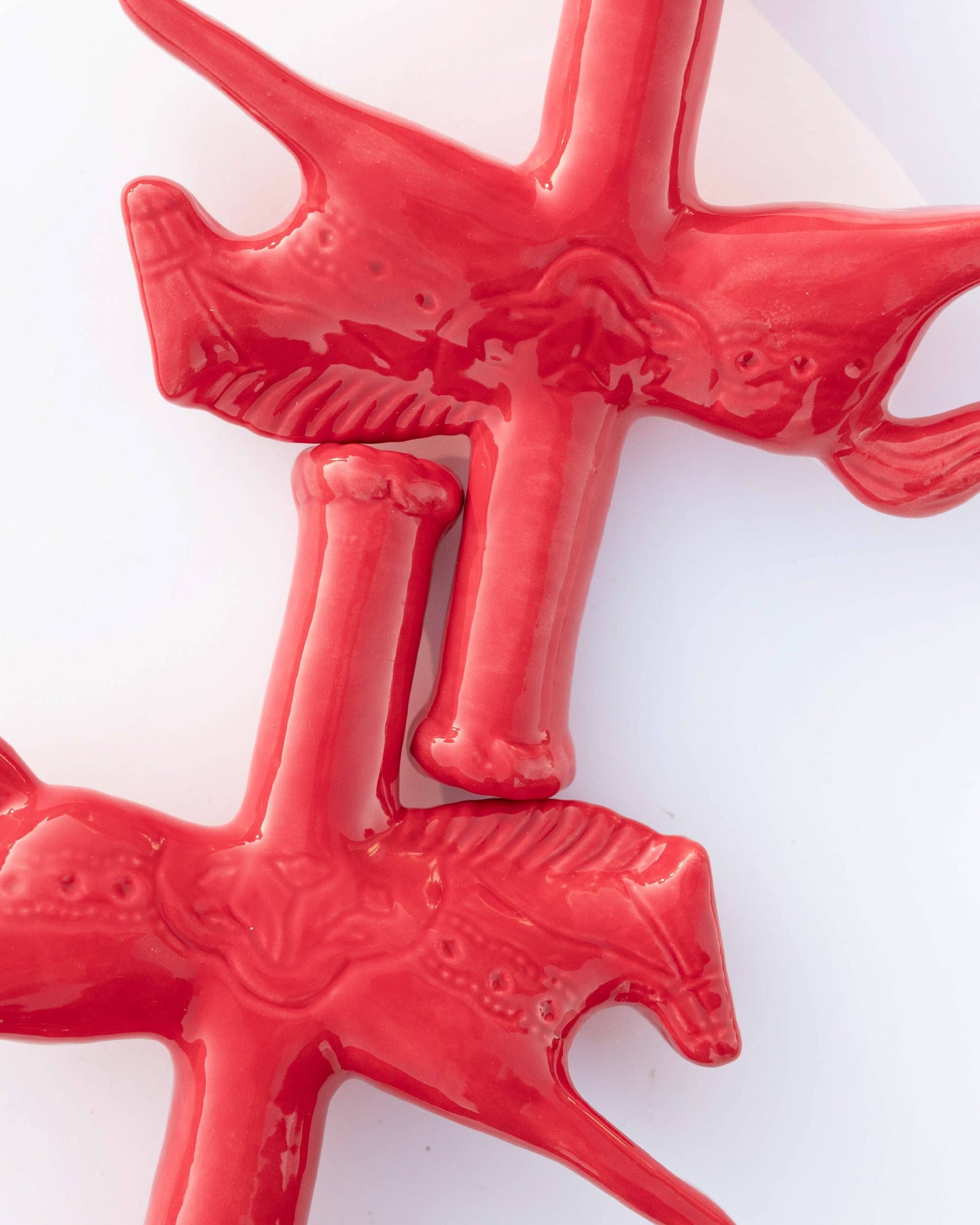 Dala Horse Candlestick Holder - Red