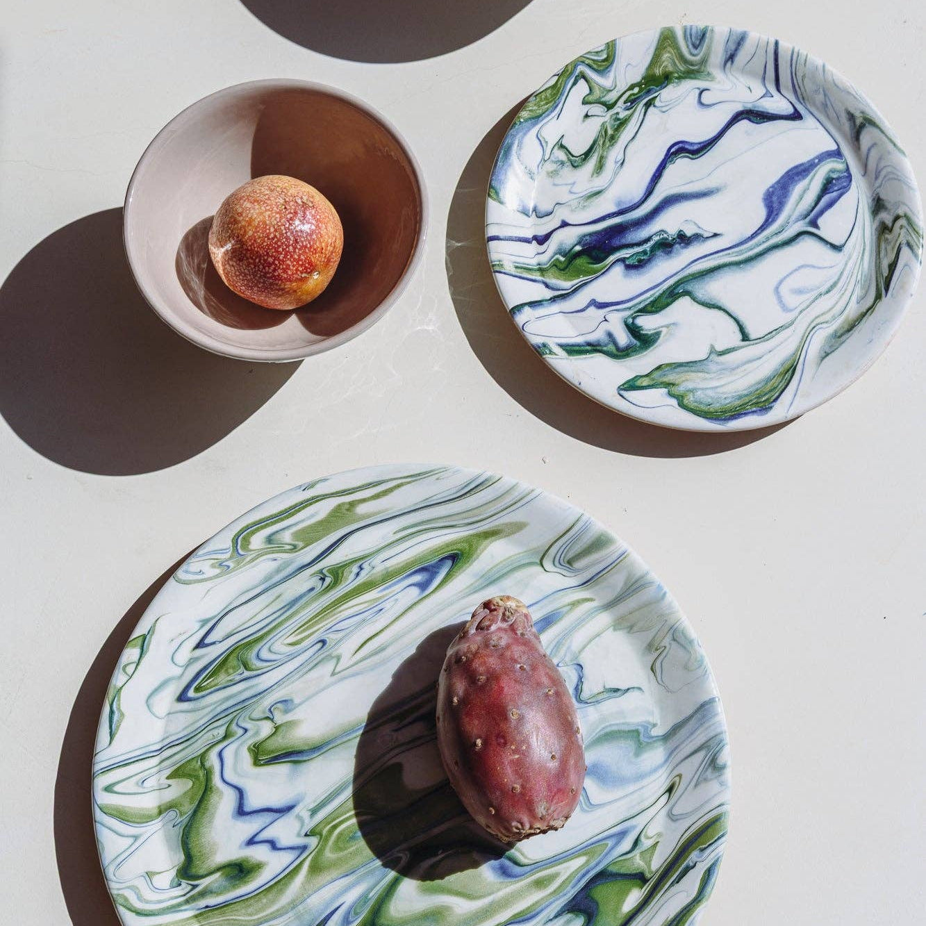 Marbled Ocean Salad Plate