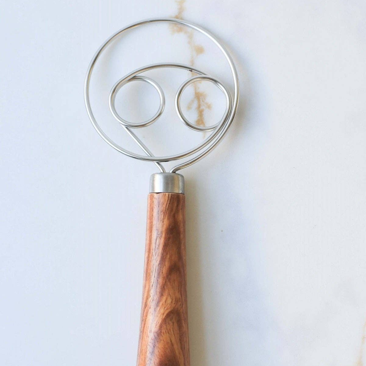 Rosewood Wooden Handle Dough Whisk