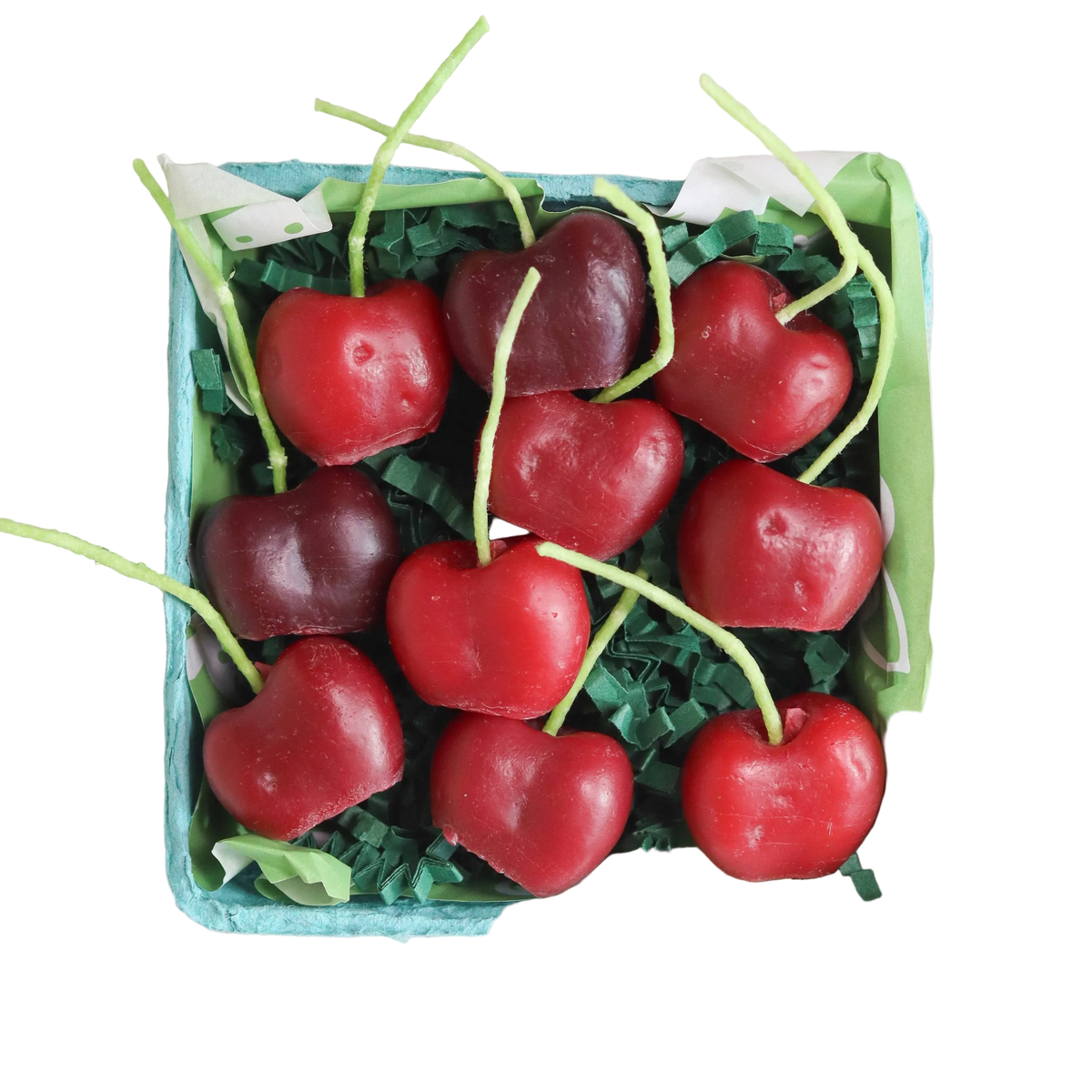 Dark Red Cherry Beeswax Birthday Candles: 10