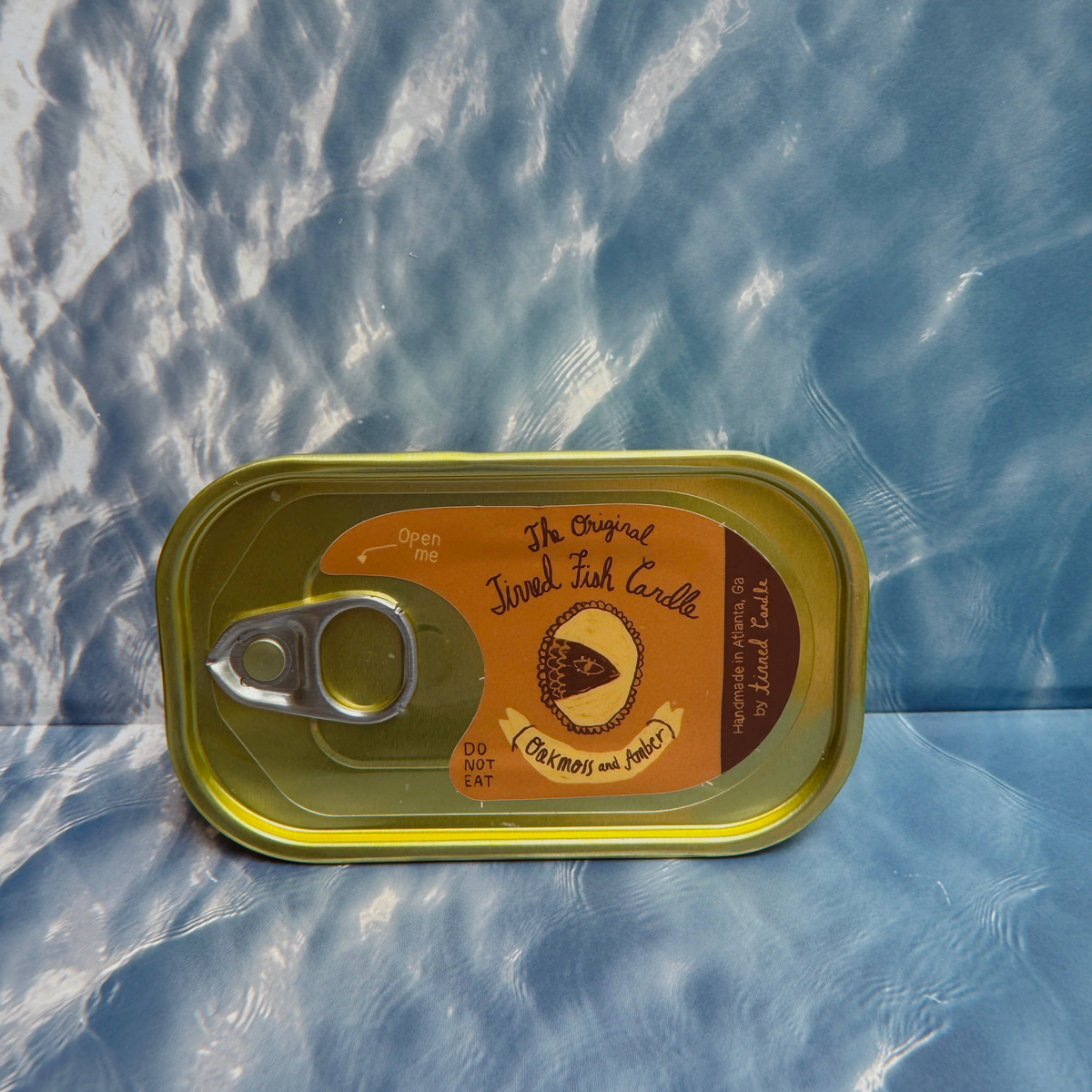 Tinned Fish Candle - Oakmoss & Amber Soy Wax Summer Gift