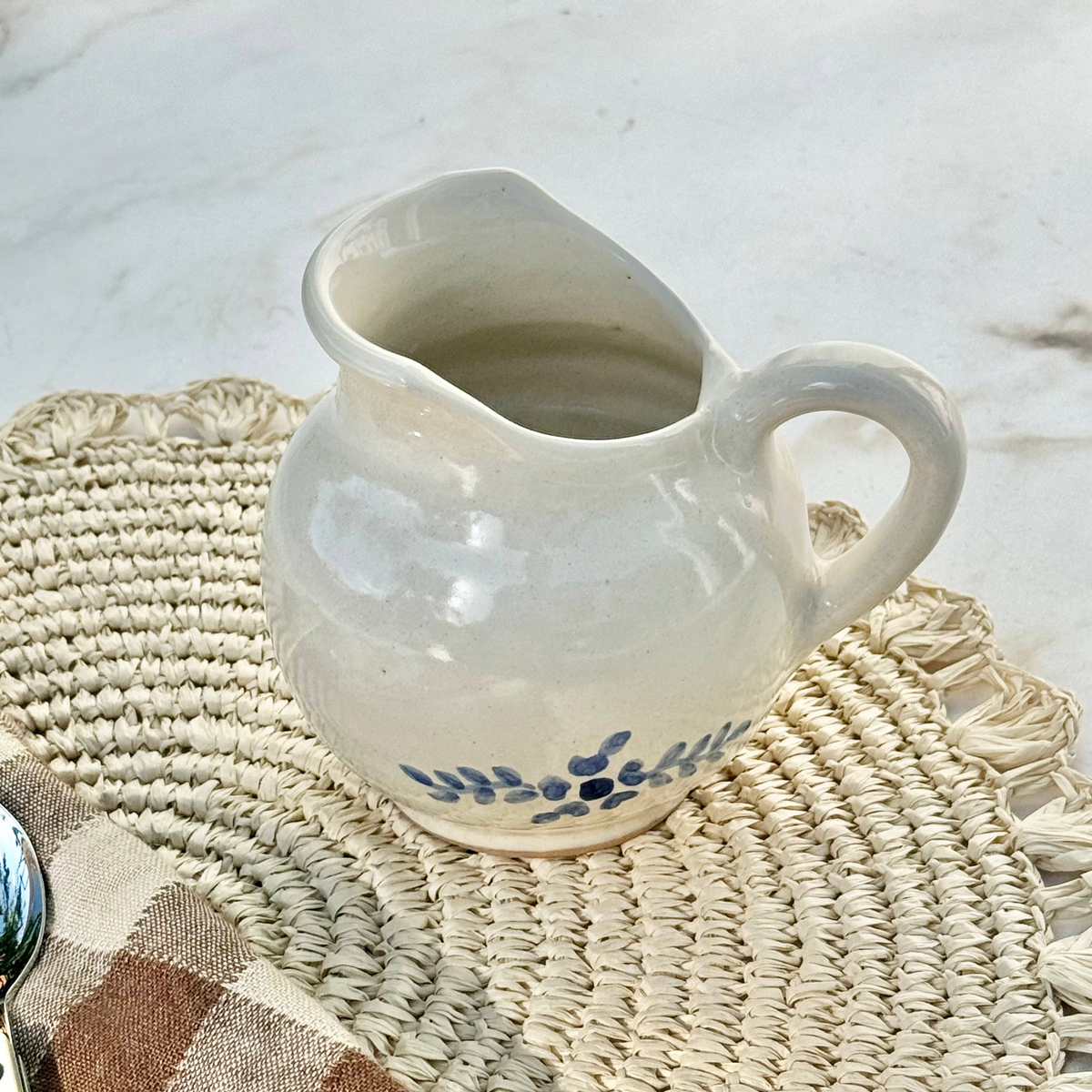 Hand-painted Margot Creamer, Blue