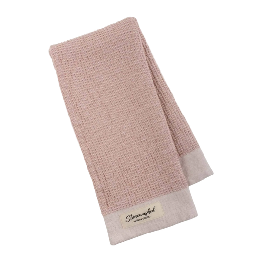 Pink Quartz Washed Waffle Dishtowel