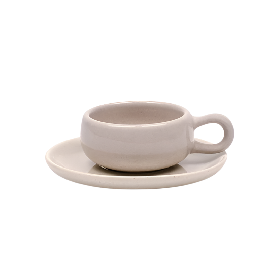 American Modern Demitasse Cup & Saucer: Granite