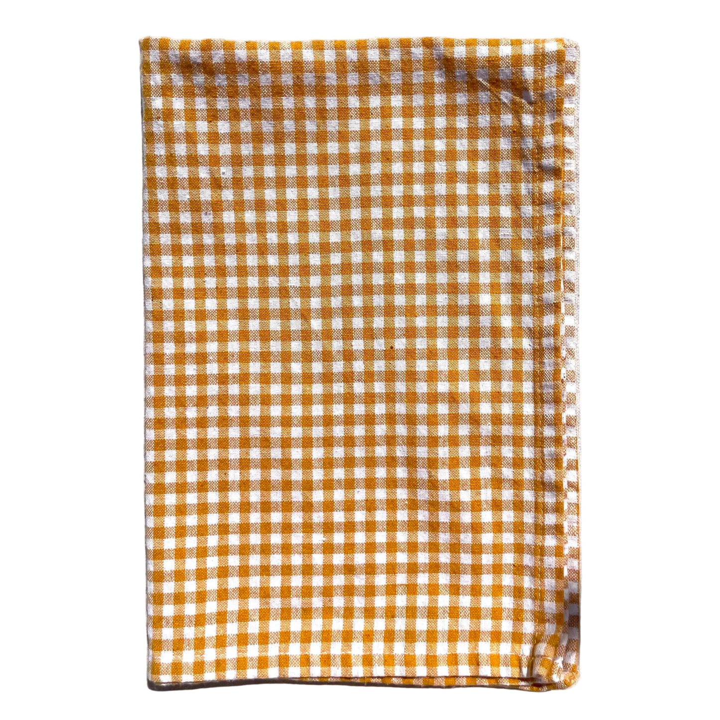 Organic Cotton Gingham Kitchen Towel - Mustard