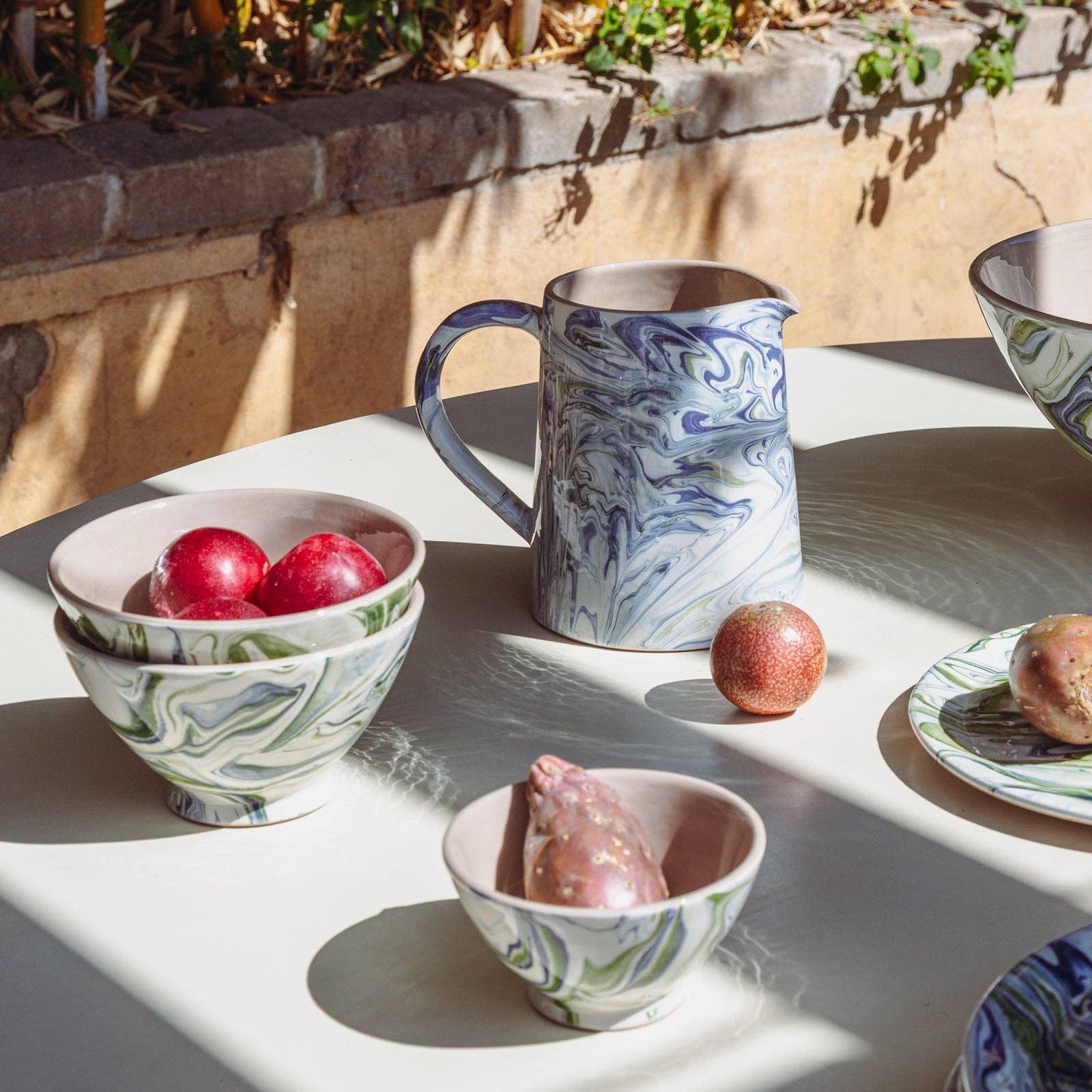 Marbled Ocean Large Bowl