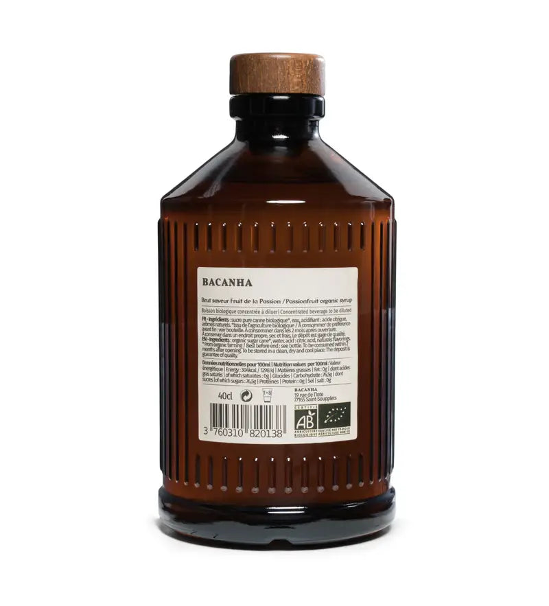 Bacanha Organic Passionfruit Syrup