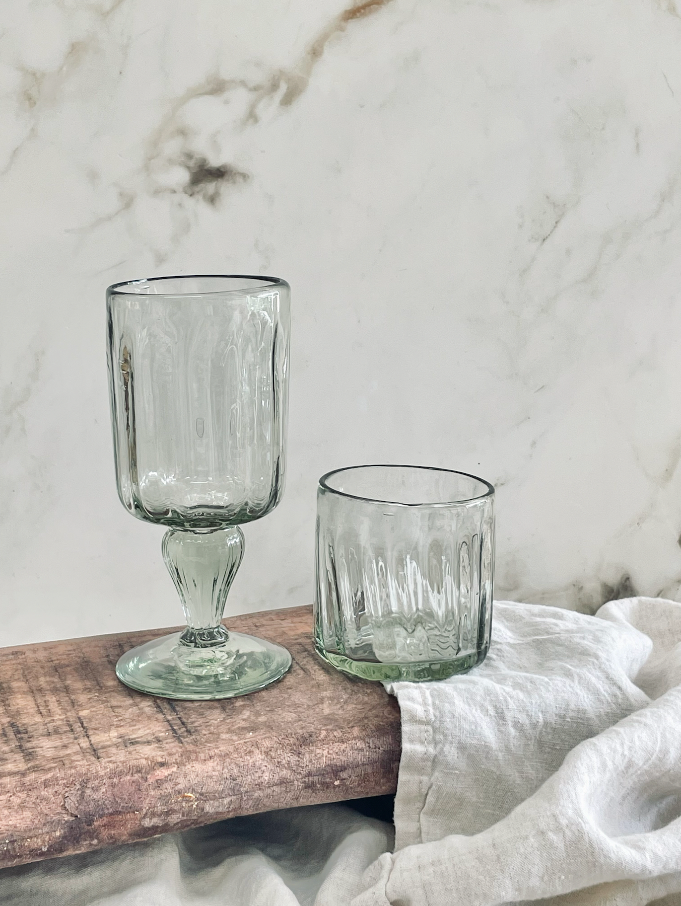 Handblown Fluted Tumbler