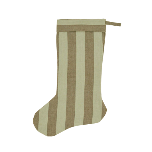 Olive & Sage Striped Stocking