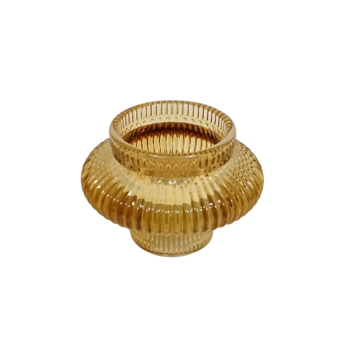 Taper + Tea Light Holder - Amber