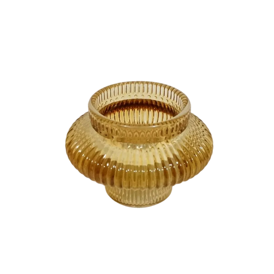 Taper + Tea Light Holder - Amber