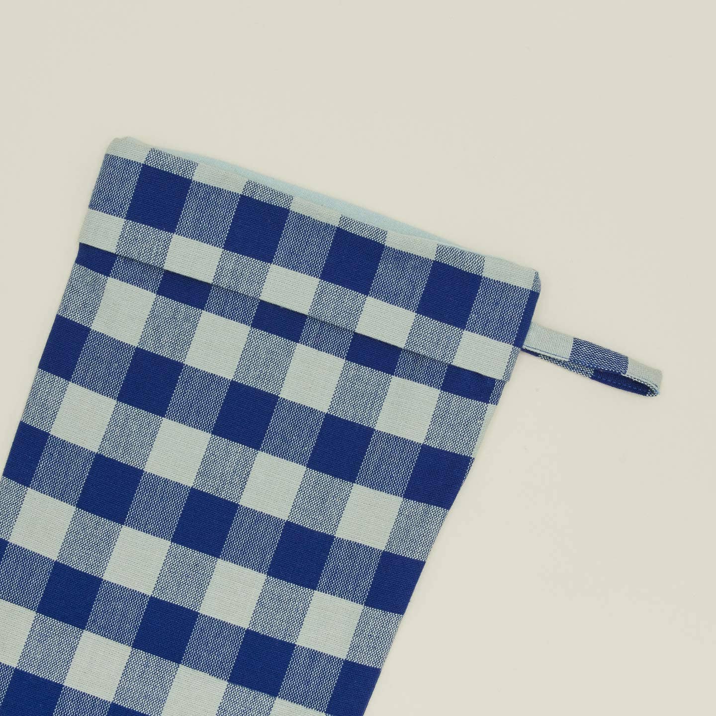 Sky & Blue Gingham Stocking