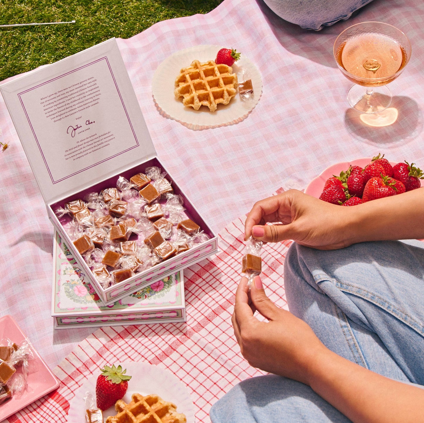 Strawberry Sakura Caramels