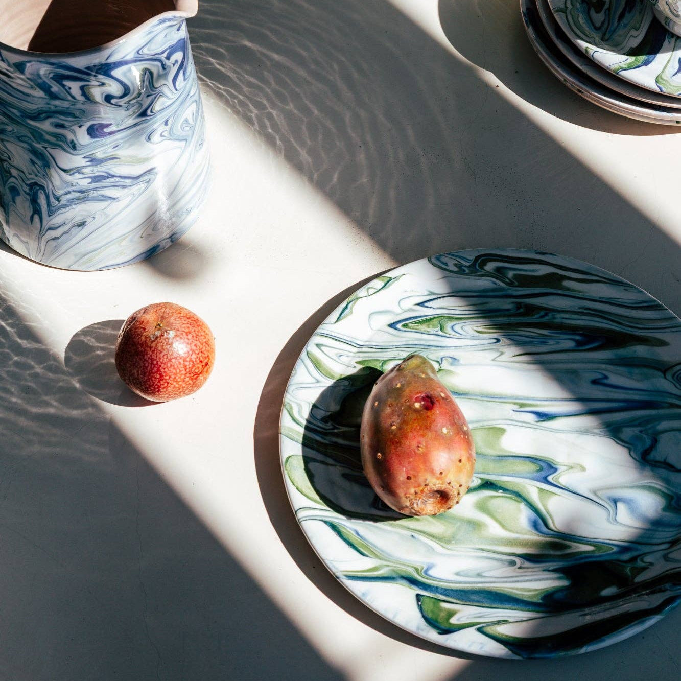 Marbled Ocean Dinner Plate