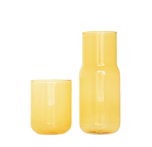 Tinted Glass Carafe - Lemon