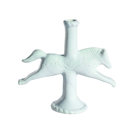Dala Horse Candlestick Holder | Blue