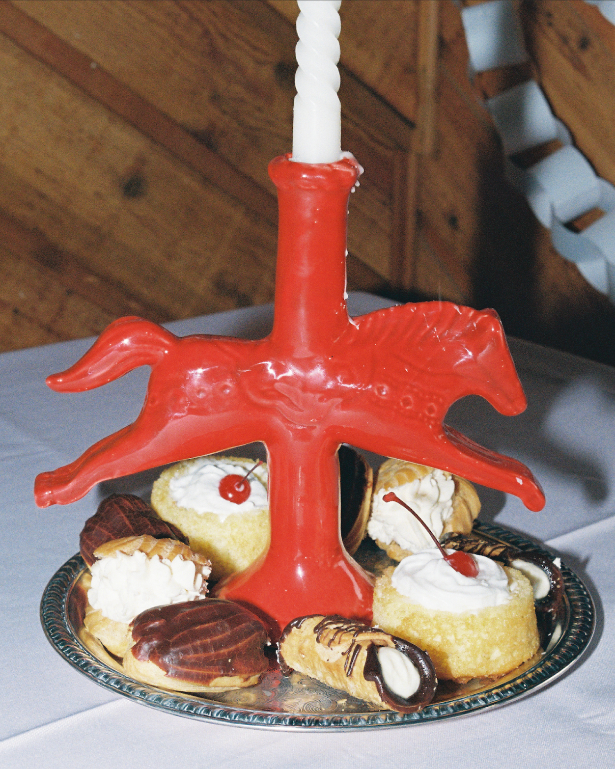 Dala Horse Candlestick Holder - Red