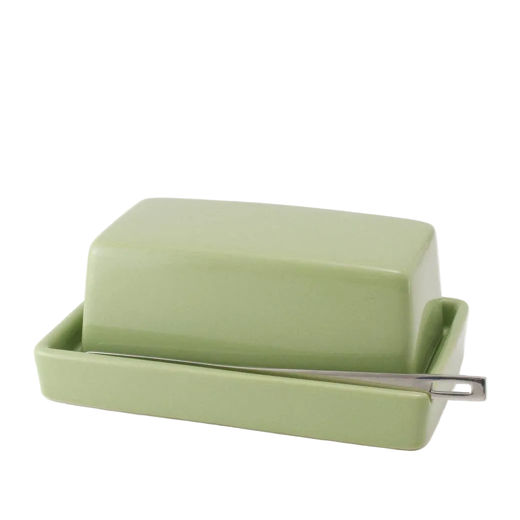 Butter Dish with Knife - Artichoke