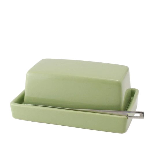 Butter Dish with Knife - Artichoke