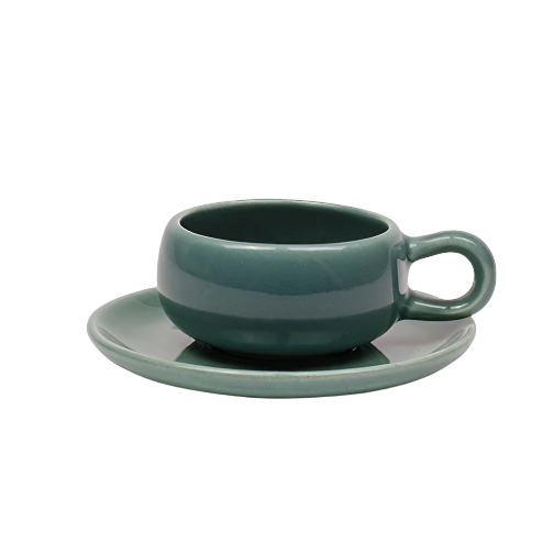 American Modern Demitasse Cup & Saucer: Sea Foam